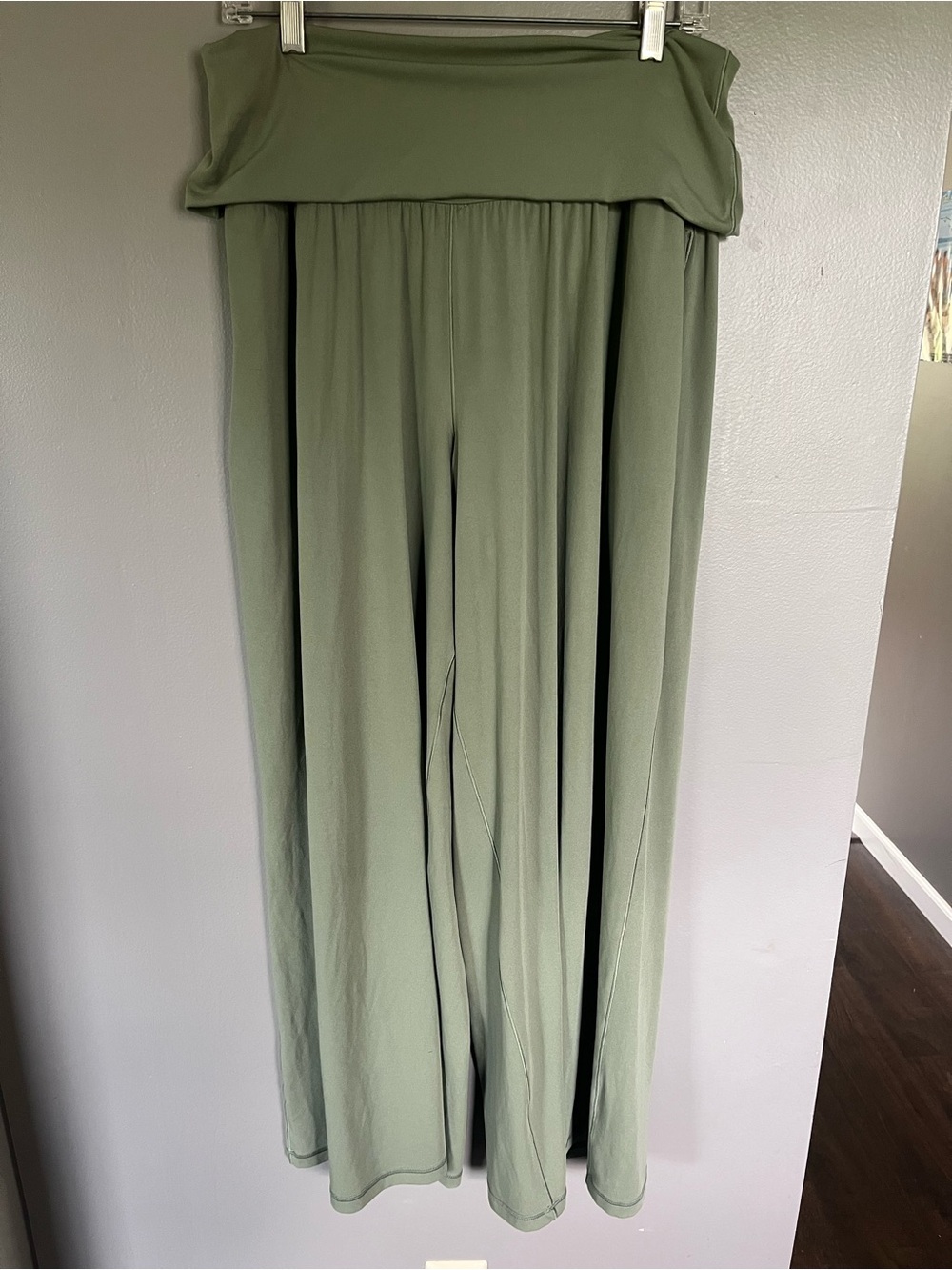 Aerie Super Wide Leg Fold Over Waist Pants